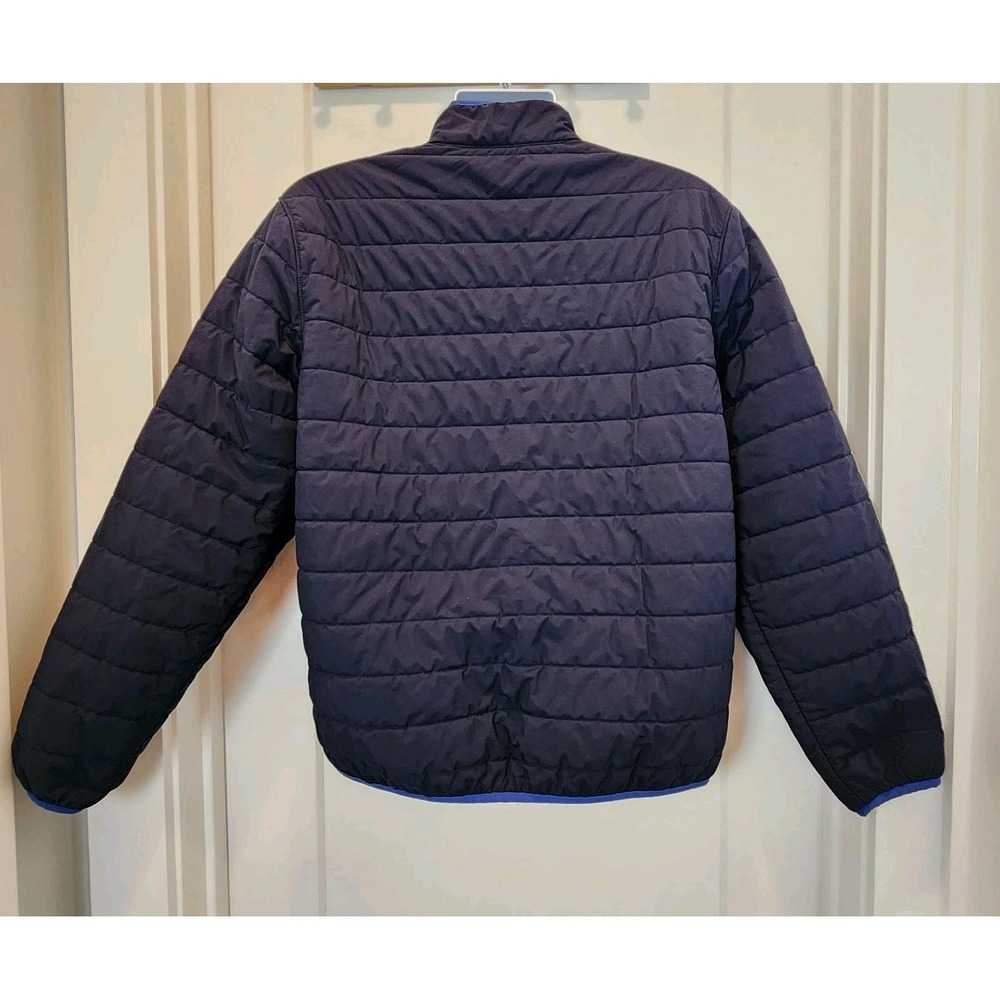 Lands' End Men M Quilted Snap Pullover Jacket Insulated Navy Colorblock Gorpcore - Picture 3 of 13